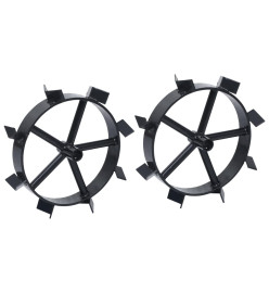 Roues métalliques pour cultivateur à essence 6,5 ch 2 pcs