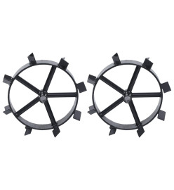 Roues métalliques pour cultivateur à essence 6,5 ch 2 pcs