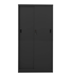 Armoire de bureau et porte coulissante Anthracite 90x40x180 cm