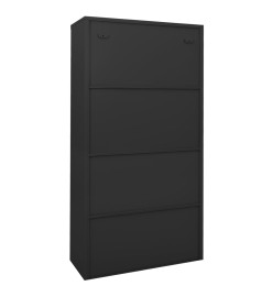 Armoire de bureau et porte coulissante Anthracite 90x40x180 cm