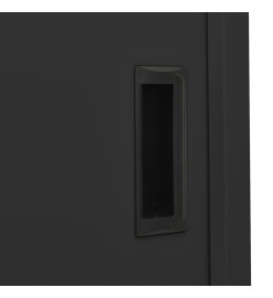 Armoire de bureau et porte coulissante Anthracite 90x40x180 cm