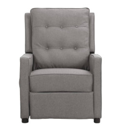 Fauteuil inclinable électrique Gris clair Tissu