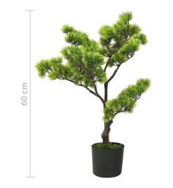 Bonsaï de pin artificiel avec pot 60 cm Vert