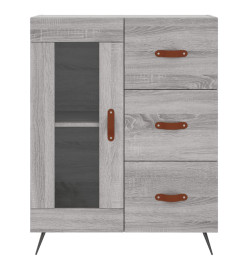 Buffet haut Sonoma gris 69,5x34x180 cm Bois d'ingénierie