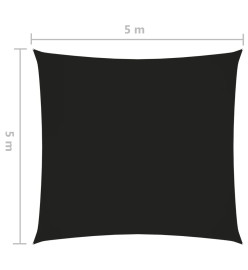 Voile de parasol Tissu Oxford carré 5x5 m Noir