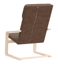 Chaise de relaxation Marron foncé Tissu