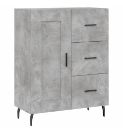 Buffet haut Gris béton 69,5x34x180 cm Bois d'ingénierie