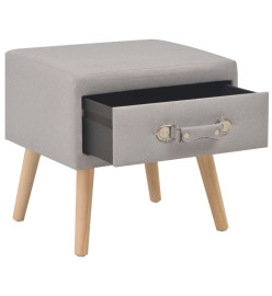 Table de chevet Gris 40x35x40 cm Tissu