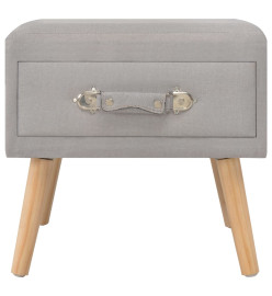 Table de chevet Gris 40x35x40 cm Tissu