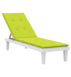 Coussin de chaise de terrasse vert vif (75+105)x50x3 cm