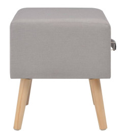 Tables de chevet 2 pcs Gris 40x35x40 cm Tissu