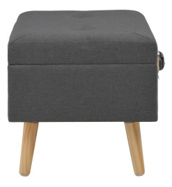 Tabouret de rangement 40 cm Gris foncé Tissu