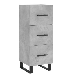 Buffet haut Gris béton 34,5x34x180 cm Bois d'ingénierie