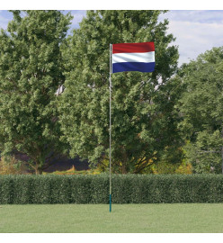Drapeau des Pays-Bas et mât 5,55 m Aluminium
