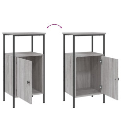 Tables de chevet 2 pcs sonoma gris 41x31x80cm bois d'ingénierie