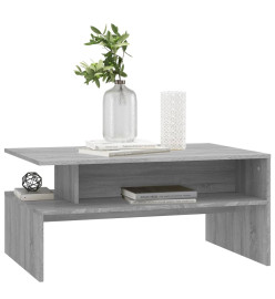 Table basse Sonoma gris 90x60x42,5 cm Bois d'ingénierie