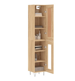 Buffet haut Chêne sonoma 34,5x34x180 cm Bois d'ingénierie