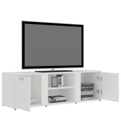 Meuble TV Blanc 120x34x37 cm Aggloméré