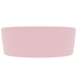 Lavabo de luxe avec trop-plein Rose mat 36x13 cm Céramique