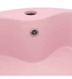 Lavabo de luxe avec trop-plein Rose mat 36x13 cm Céramique