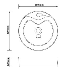 Lavabo de luxe avec trop-plein Rose mat 36x13 cm Céramique