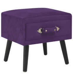 Table de chevet Violet foncé 40x35x40 cm Velours