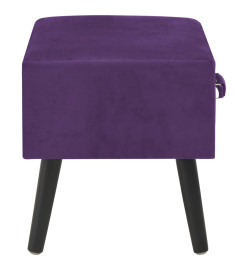 Table de chevet Violet foncé 40x35x40 cm Velours