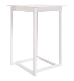 Table de bar Blanc 80x80x110 cm Bois massif de pin