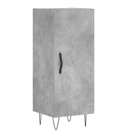 Buffet haut Gris béton 34,5x34x180 cm Bois d'ingénierie