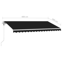 Auvent automatique sur pied 400x300 cm Anthracite