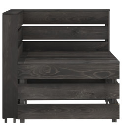 Salon de jardin 3 pcs Bois de pin imprégné de gris