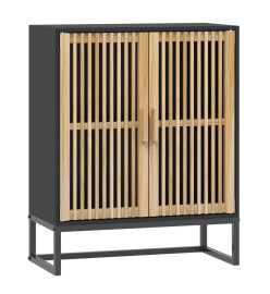 Buffet noir 60x30x75 cm bois d'ingénierie