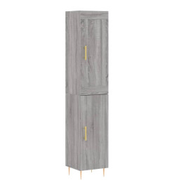 Buffet haut Sonoma gris 34,5x34x180 cm Bois d'ingénierie