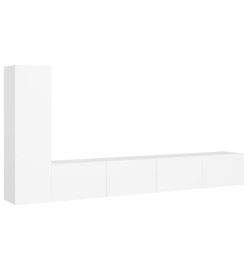 Ensemble de meuble TV 3 pcs Blanc Aggloméré