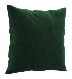 Coussins décoratifs 2 pcs Vert foncé 40x40 cm Velours