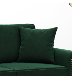 Coussins décoratifs 2 pcs Vert foncé 40x40 cm Velours