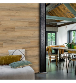 WallArt Planches d'aspect de bois Chêne naturel Marron latte