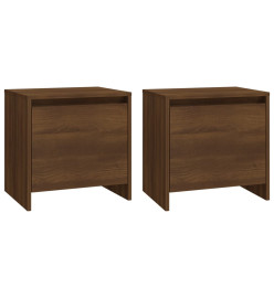 Tables de chevet 2 pcs Chêne marron 45x34x44,5 cm Aggloméré