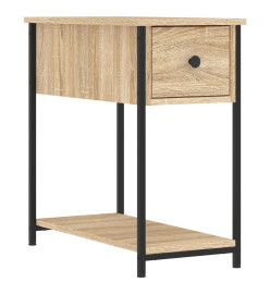 Table de chevet chêne sonoma 30x60x60 cm bois d'ingénierie