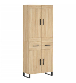 Buffet haut Chêne sonoma 69,5x34x180 cm Bois d'ingénierie