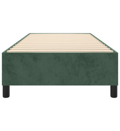 Sommier à ressorts de lit Vert foncé 90x200 cm Velours