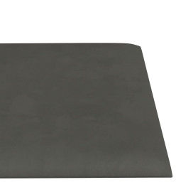 Panneaux muraux 12 pcs Gris foncé 30x15 cm Velours 0,54 m²