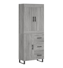 Buffet haut Sonoma gris 69,5x34x180 cm Bois d'ingénierie