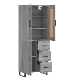 Buffet haut Sonoma gris 69,5x34x180 cm Bois d'ingénierie