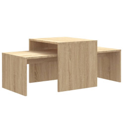 Ensemble de tables basses Chêne sonoma 100x48x40 cm Aggloméré