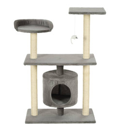 Arbre à chat avec griffoirs en sisal 95 cm Gris