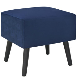 Tables de chevet 2 pcs Bleu 40x35x40 cm Velours