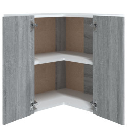 Armoire d'angle suspendue Sonoma gris 57x57x60 cm