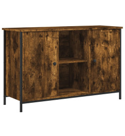 Meuble TV chêne fumé 100x35x65 cm bois d'ingénierie