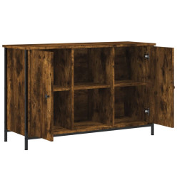 Meuble TV chêne fumé 100x35x65 cm bois d'ingénierie